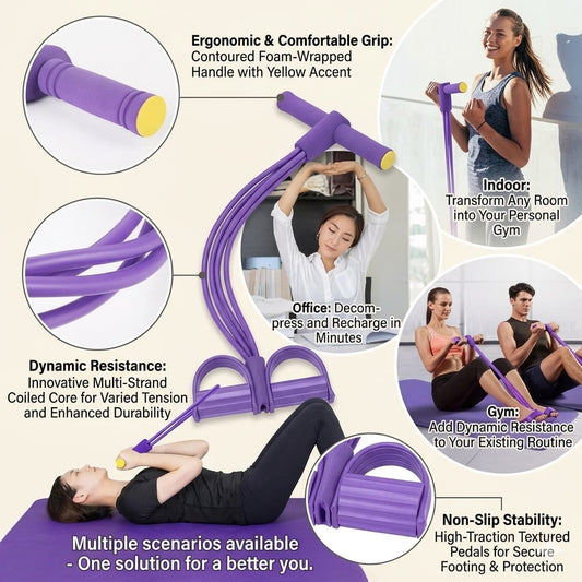 Multifunction Pedal Resistance Band Trainer